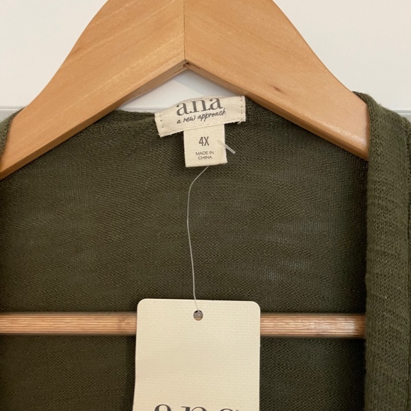 NWT a.n.a. Long Sleeve Cardigan with Pockets Size 4x - Picture 2 of 3